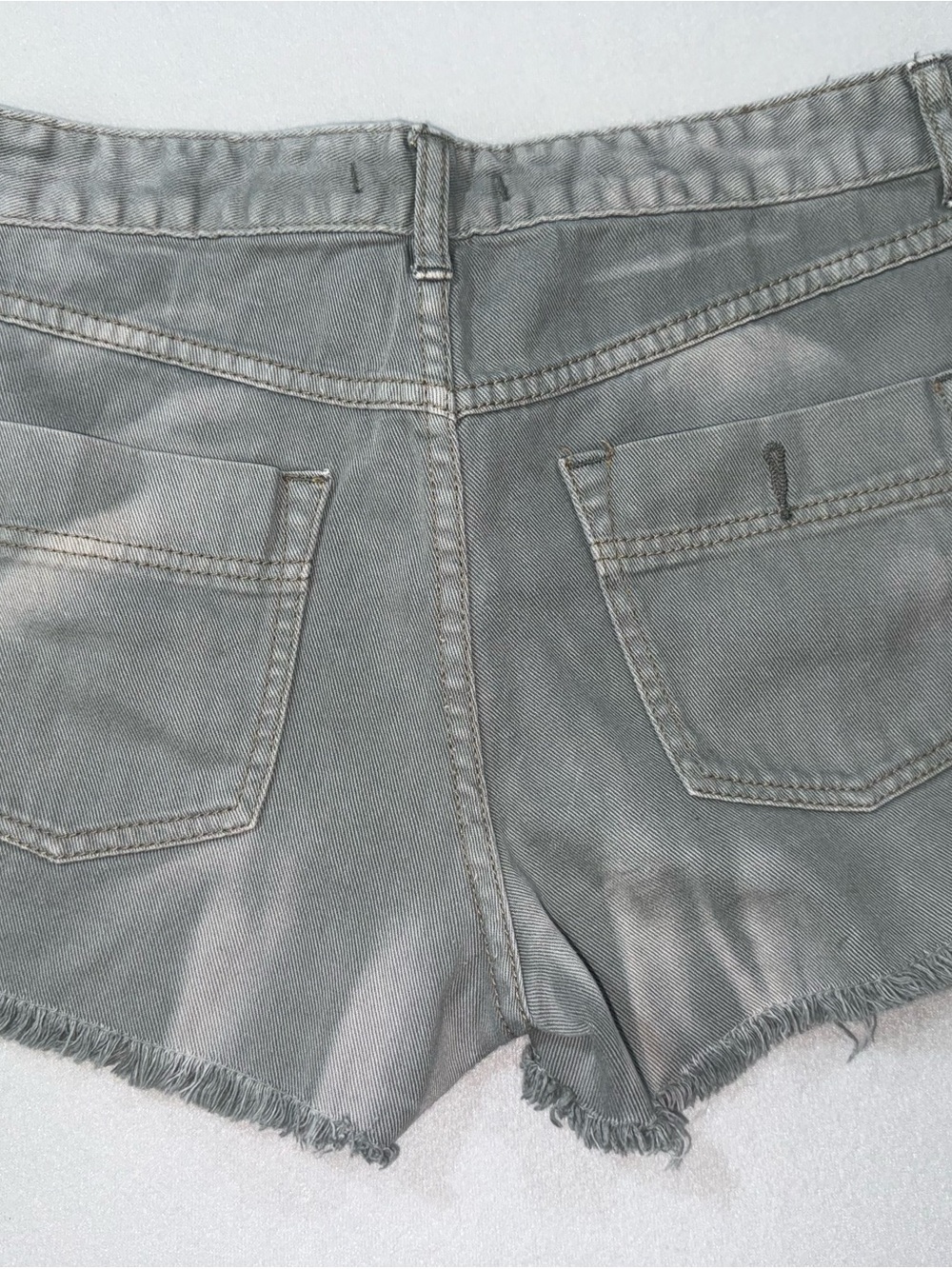 Free People Distressed Denim Shorts – Women’s Size 27 – Gray Wash Cutoff Shorts - Picture 3 of 9